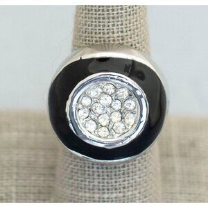 Size 8 bold rhinestone vintage ring (C6)